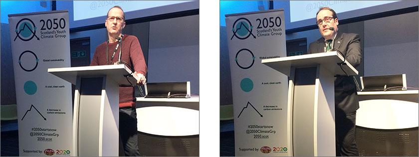 Keith Anderson, CEO of ScottishPower Renewables and MSP Paul Wheelhouse speaking at the Summit