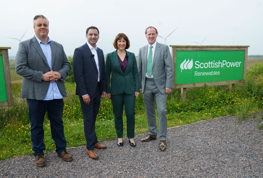 Rachel Reeves visits Whitlee Windfarm