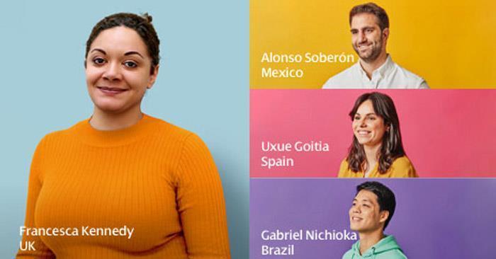 Four participants of the Masters scholarship Programme