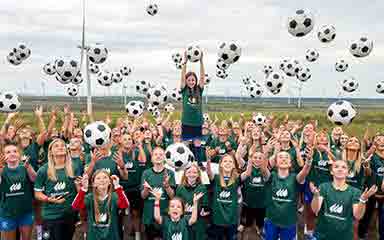 Scottish Power, Scottish Women's Football and Scottish Women's Premier League Logos